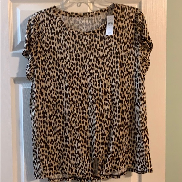 LOFT Tops - Loft Linen Animal Print top size xl